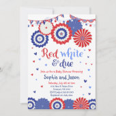 4. Juli Babydusche Einladung 4. Juli Dusche (Vorderseite)