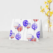 4. Juli Ballons grüßen Karte (Gelbe Blume)