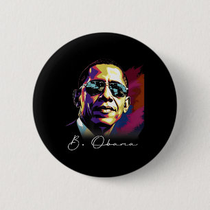 4. Juli Barack Obama Präsident Portrait Patrio Button