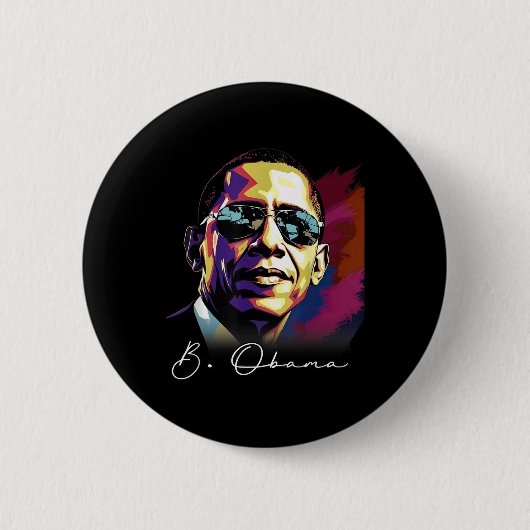 4. Juli Barack Obama Präsident Portrait Patrio Button (Vorderseite)