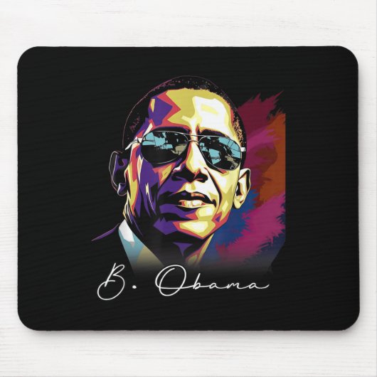4. Juli Barack Obama Präsident Portrait Patrio Mousepad (Vorne)