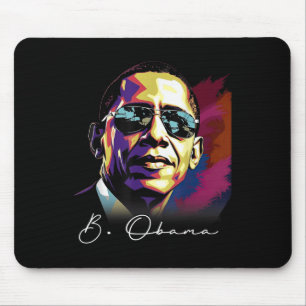 4. Juli Barack Obama Präsident Portrait Patrio Mousepad