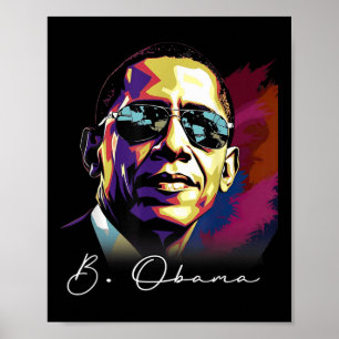 4. Juli Barack Obama Präsident Portrait Patrio Poster
