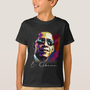 4. Juli Barack Obama Präsident Portrait Patrio T-Shirt