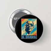 4. Juli Barack Obama Präsident Retro Patriotic Button (Vorne & Hinten)