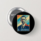 4. Juli Barack Obama Präsident Retro Patriotic Button (Vorne & Hinten)