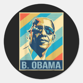 4. Juli Barack Obama Präsident Retro Patriotic Runder Aufkleber