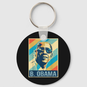 4. Juli Barack Obama Präsident Retro Patriotic Schlüsselanhänger