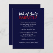 4. Juli Barbecue Einladung (Vorne/Hinten)