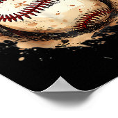 4. Juli Baseball-Drip-Eiscreme Patriotisch Amer Poster (Ecke)