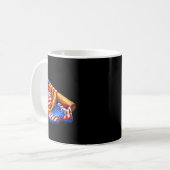 4. Juli Baseball-Drip-Eiscreme Patriotisch Kaffeetasse (Vorderseite Links)