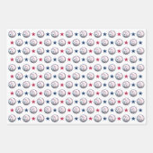4. Juli Baseball Geschenkpapier Set (Vorderseite 2)