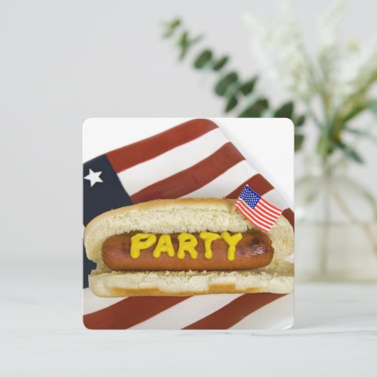 4. Juli Bash Einladung (Stehend Vorderseite)