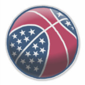 4. Juli Basketball Aufkleber (Vorderseite)
