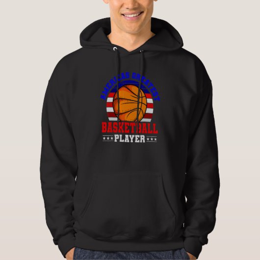 4. Juli Basketball Bester Spieler Sport Ameri Hoodie (Vorderseite)