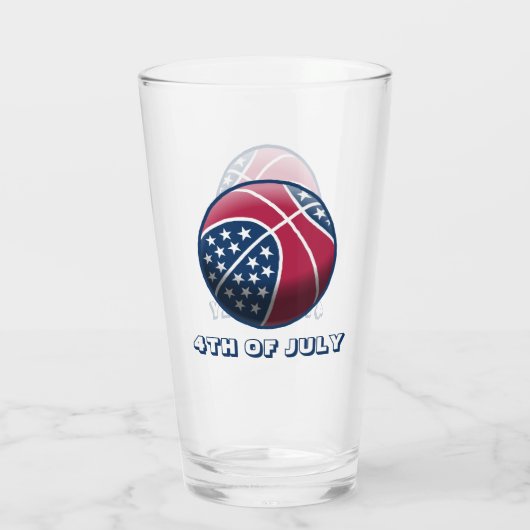 4. Juli Basketball Glas (Rückseite)
