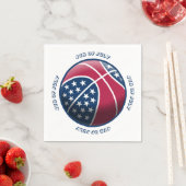 4. Juli Basketball Serviette (Beispiel)
