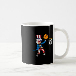 4. Juli Basketball Uncle Sam America Men Boys Kaffeetasse