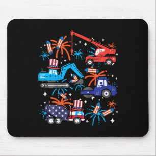 4. Juli Bauwagen Fahrzeug Patriot Boy K Mousepad