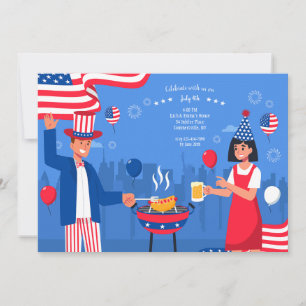 4. Juli BBQ Einladung