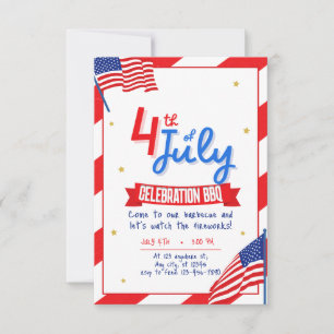 4. Juli BBQ-Party Einladung