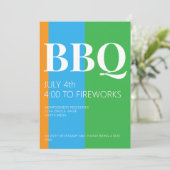 4. Juli BBQ-Party-Einladung Einladung (Stehend Vorderseite)