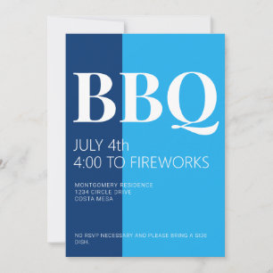 4. Juli BBQ-Party-Einladung Einladung