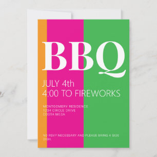 4. Juli BBQ-Party-Einladung Einladung