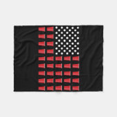 4. Juli Beer Pong American Flag Uni Party Fleecedecke (Vorderseite (Horizontal))