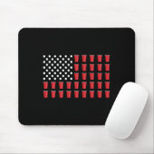 4. Juli Beer Pong American Flag Uni Party Mousepad (Mit Mouse)