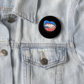 4. Juli beißen die Bullet Lips amerikanische Flagg Button (Beispiel)