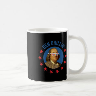 4. Juli - Ben Chillin' - Angesagter Ben Frankli Kaffeetasse