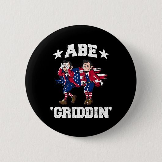 4. Juli Benjamin Franklin Griddy Ben Griddin Button (Vorderseite)