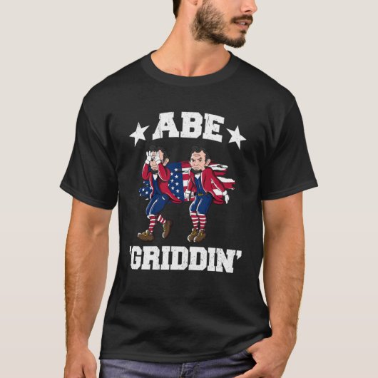 4. Juli Benjamin Franklin Griddy Ben Griddin T-Shirt (Vorderseite)