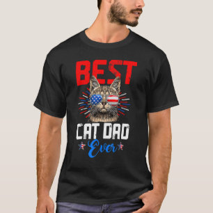 4. Juli Bester Katzenvater Aller Zeiten Fellvater  T-Shirt