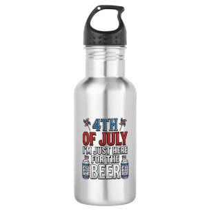 4. Juli Bier Vintage Patriotisches Shirt Design_1 Edelstahlflasche