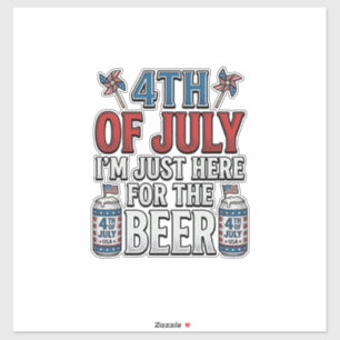 4. Juli Bier Vintage Patriotisches T-Shirt Design_ Aufkleber