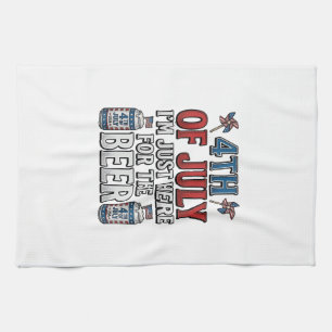 4. Juli Bier Vintage Patriotisches T-Shirt Design_ Geschirrtuch
