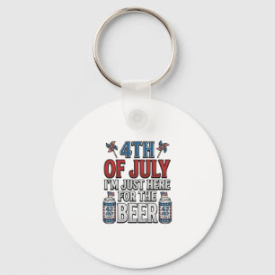 4. Juli Bier Vintage Patriotisches T-Shirt Design_ Schlüsselanhänger