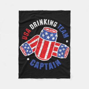 4. Juli Bierdose Flagge Usa Trinkteam Tees Fleecedecke