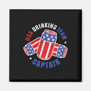 4. Juli Bierdose Flagge Usa Trinkteam Tees Magnet