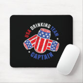 4. Juli Bierdose Flagge Usa Trinkteam Tees  Mousepad (Mit Mouse)