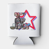 4. Juli Big Letter Star Dosenkühler (Vorderseite)