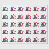 4. Juli Big Letter Star Geschenkpapier (Flach)
