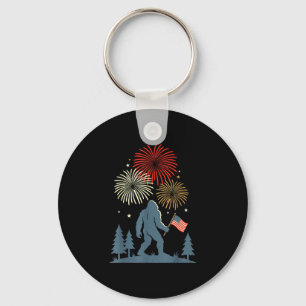 4. Juli Bigfoot Amerikanische Flagge Patriotisch Schlüsselanhänger