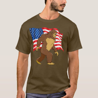 4. Juli Bigfoot mit amerikanischem Flag Gear T-Shirt