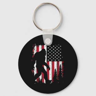 4. Juli Bigfoot Sasquatch American Flag Patrio Schlüsselanhänger