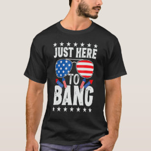 4. Juli bin ich nur hier, um die USA Flag Sunglas  T-Shirt