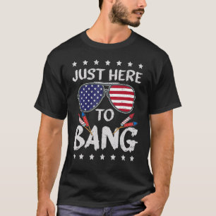 4. Juli bin ich nur hier, um die USA Flag Sunglas  T-Shirt