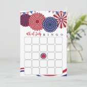 4. Juli Bingo Card Einladung (Stehend Vorderseite)